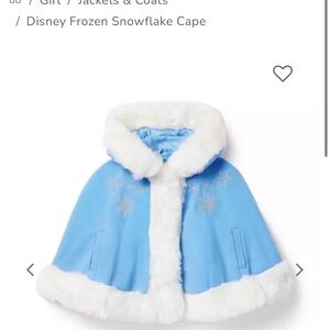 Janie and Jack x Disney Frozen Light Blue Cape with White Faux-Fur Trim